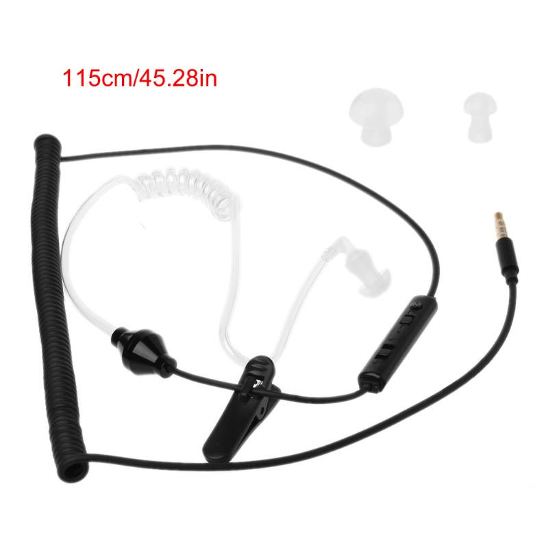 Tai Nghe Nhét Tai Chống Bức Xạ Có Micro Thiết Kế Xoắn Ốc Tiện Dụng