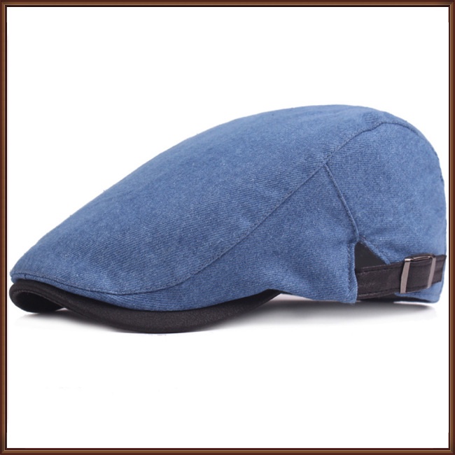 Mũ Beret Vải Denim Thoáng Khí Phong Cách Retro Cho Nam