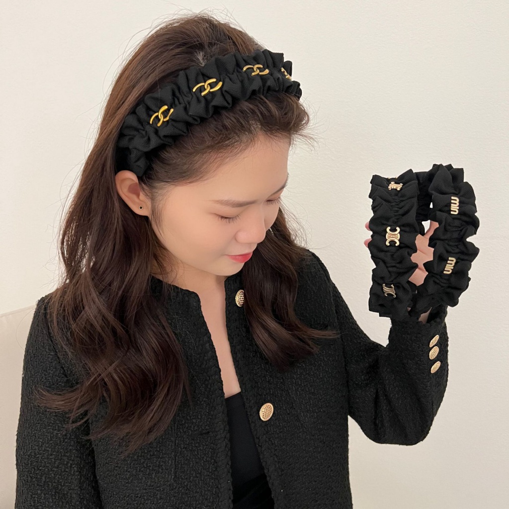 Hàng Mới Về Mới Băng Đô Cài Tóc Bản Rộng Xếp Ly Cao Cấp Phong Cách Hàn Quốc Hàng Mới 2023