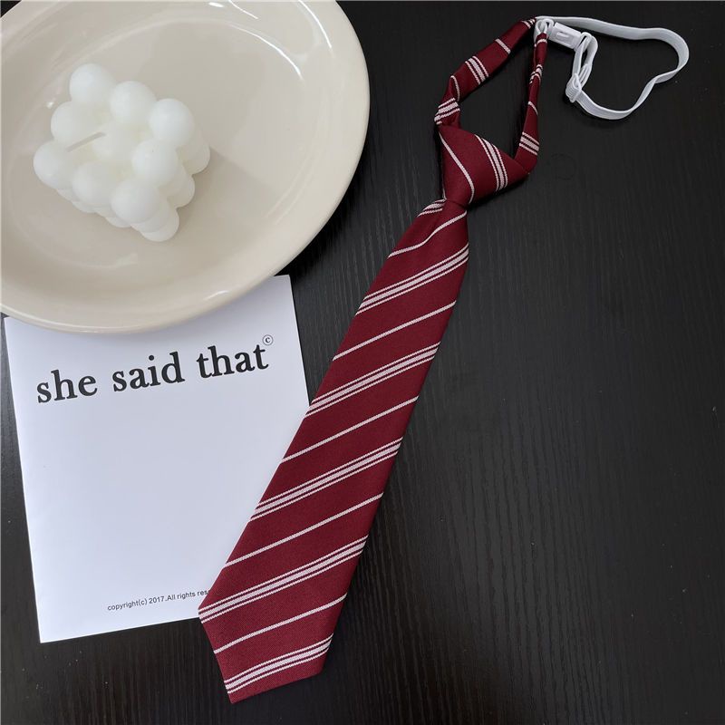 Cà Vạt Sọc Đen Phong Cách Nhật Bản Dành Cho Nữ