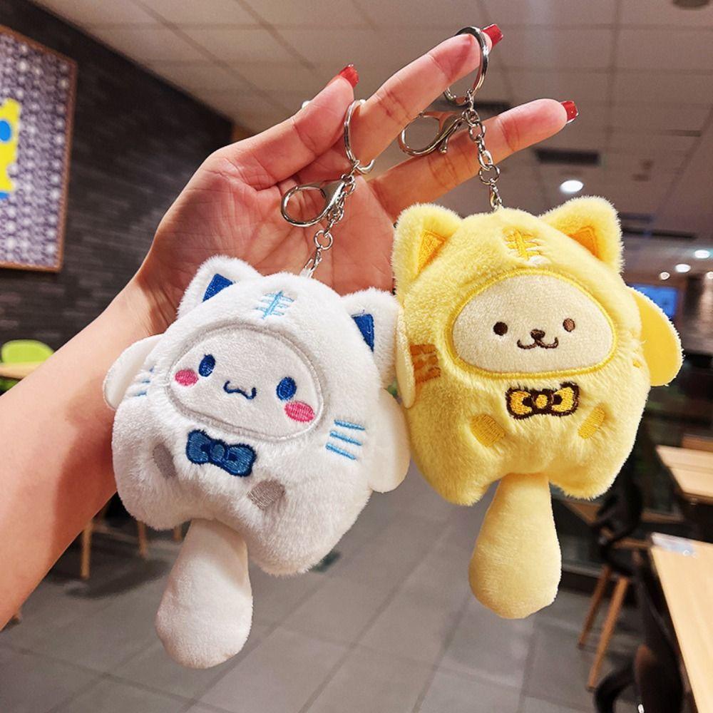 DWAYNE Móc Chìa Khóa Hình Thỏ Nhồi Bông Kuromi PP Melody Đáng Yêu Giá Đỡ