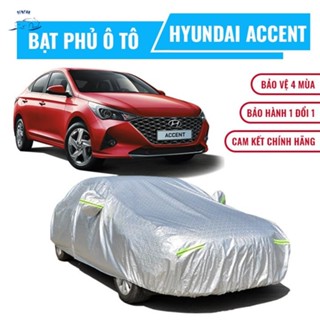 Bạt phủ xe ô tô 5 chỗ Hyundai Accent, Bạt trùm xe Accent cao cấp chất liệu vải PEVA chống nắng mưa không thấm nước +
