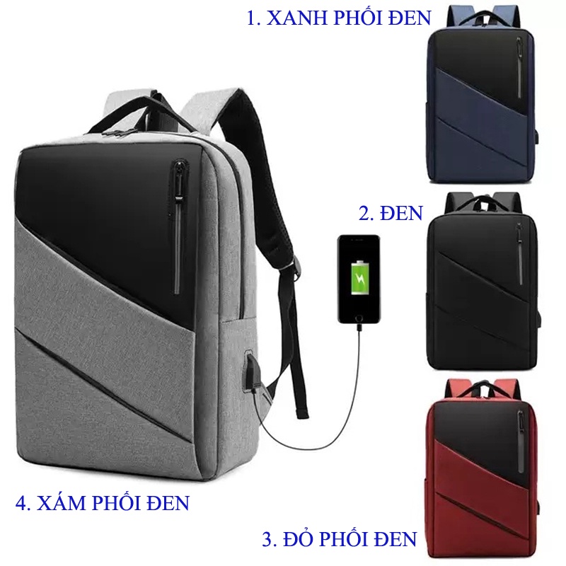 Balo Ipad Laptop 14 Inch - Balo Công Sở Tích Hợp Ổ Cắm USB