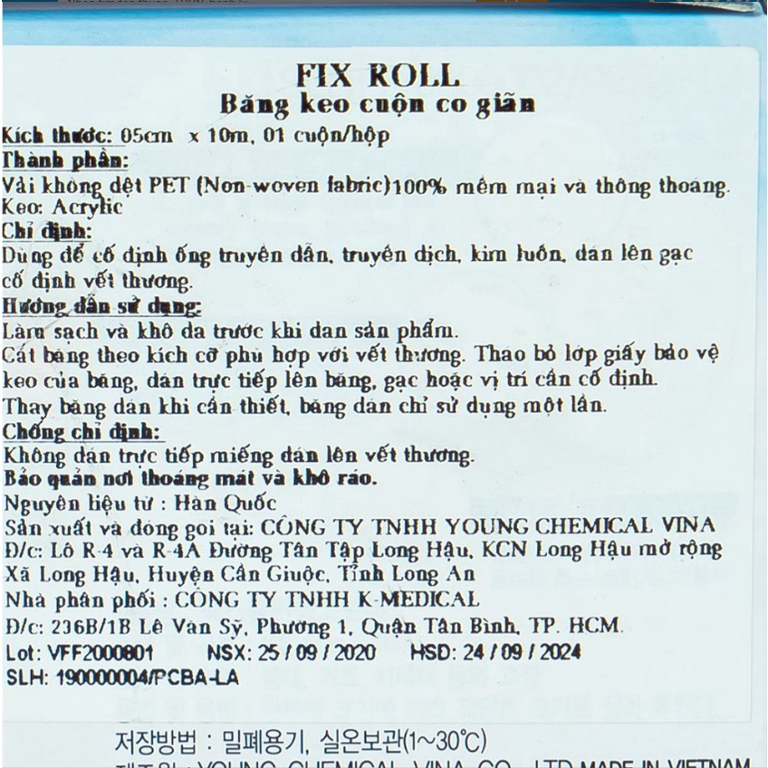 Băng keo cuộn co giãn Young Fix Roll