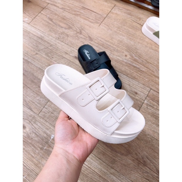 Dép Đế Cao Xuồng Nữ Cao Gót Quai Ngang 6Cm Tôn Dáng Hợp Mọi Outfit