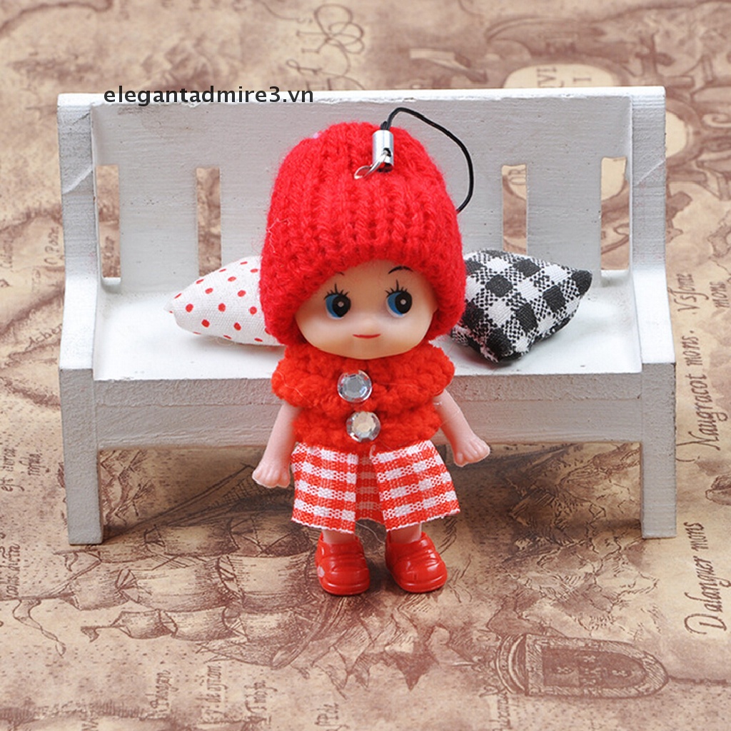 1 Búp Bê Đồ Chơi Mini Mềm Mại Kích Thước 8cm Trang Trí Điện Thoại Cho Bé