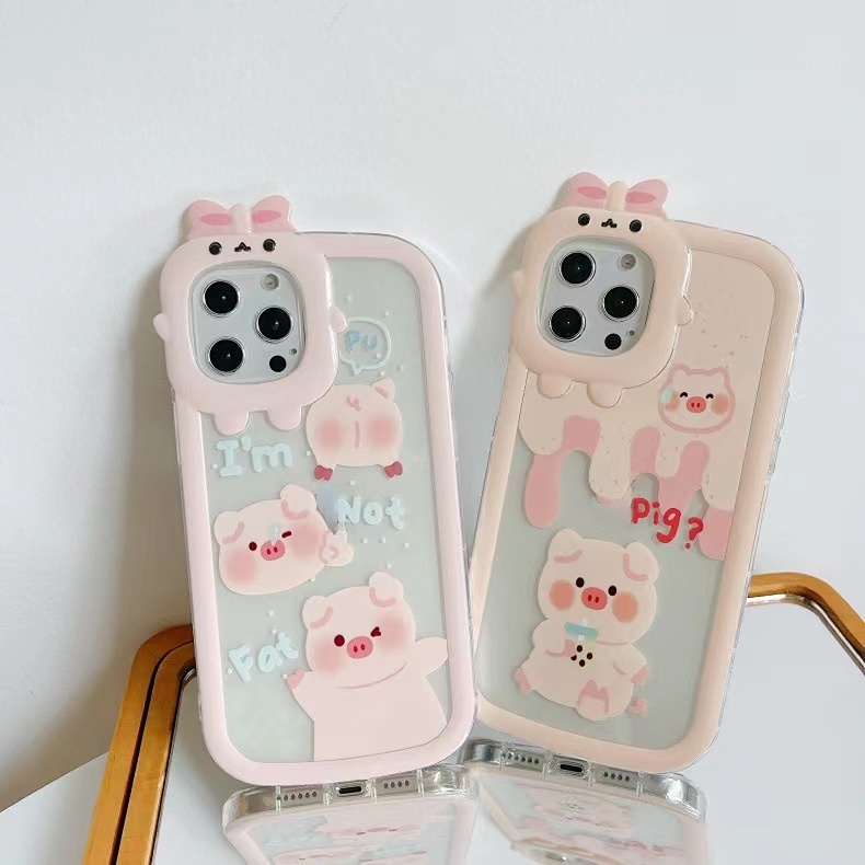 Ốp Điện Thoại Họa Tiết Ba Chú Heo Hồng 3D Cho Samsung M11 Galaxy A11 A12 A51 A23 A02S A13 A31 A21S A53 A71 A33 A04