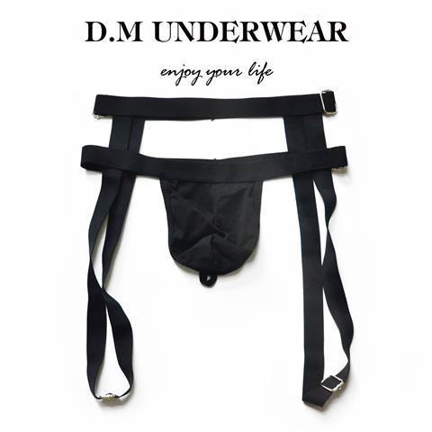 N001 Quần lót nam eo thấp Sexy Thong đơn giản ăn mặc màu đen và trắng tinh khiết thú vị băng cá tính rỗng quyến rũ