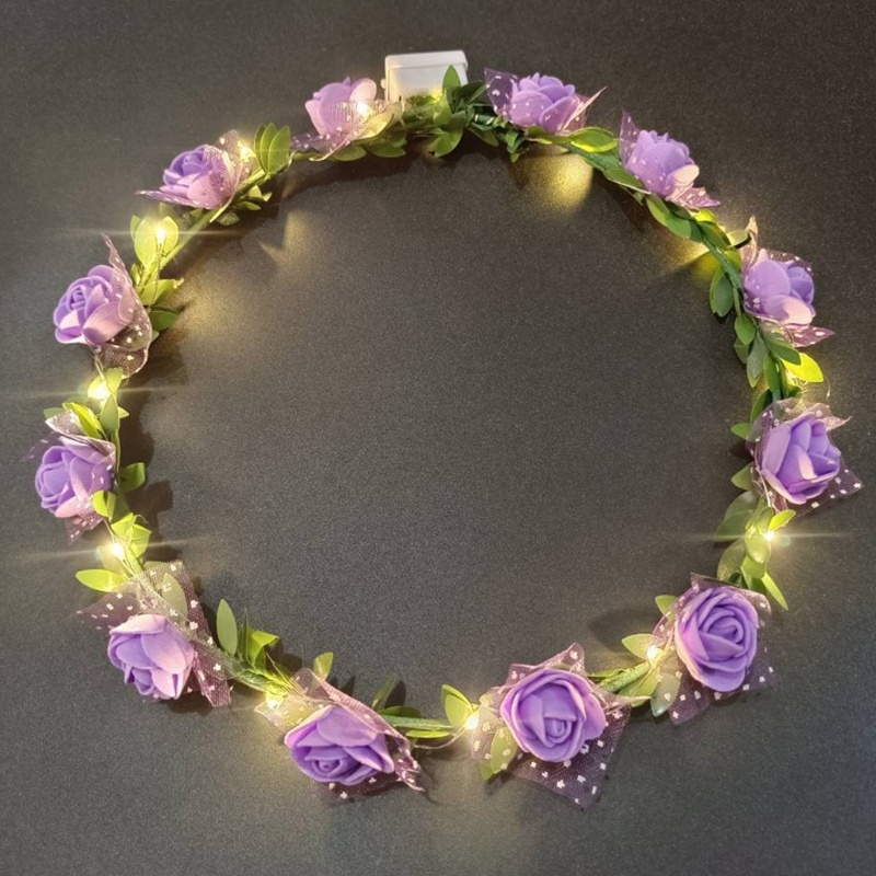 Băng Đô Cài Tóc Hình Vương Miện Đính Hoa Nhiều Màu Tùy Chỉnh Cho Nữ