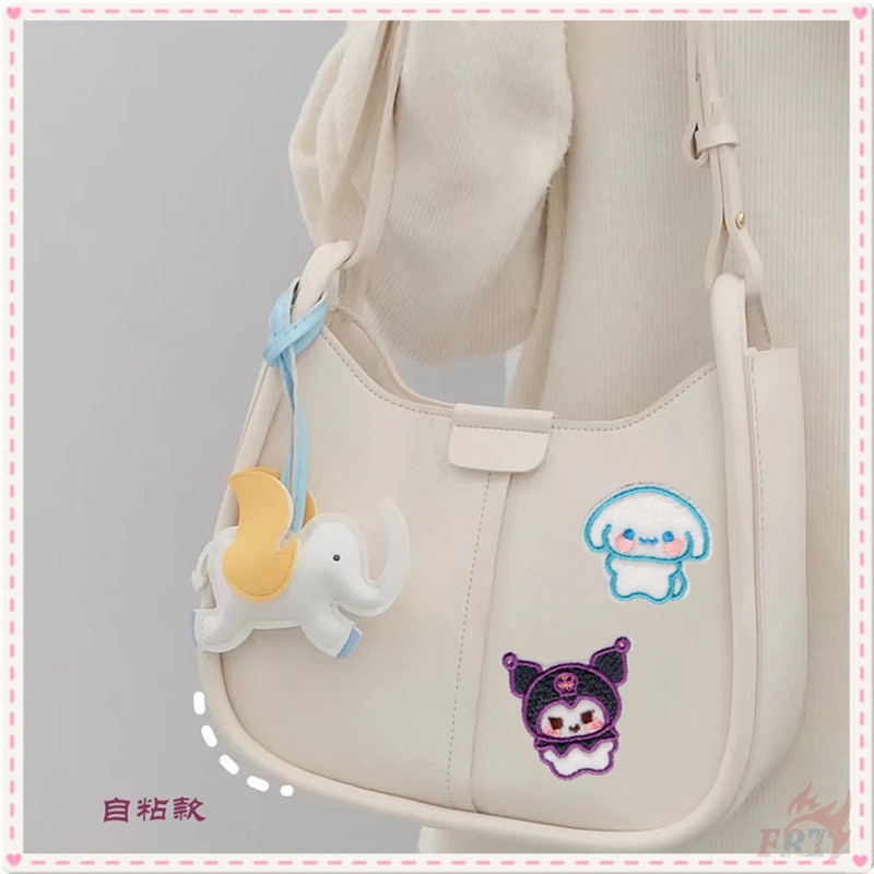 ♥ Cinnamoroll / melody / kuromi / hello kitty / pochacco - Miếng Dán Tự Dính Nhồi Bông ♥ 1 Miếng Dán Ủi Lên Quần Áo / Túi Xách Thêu Họa Tiết Hoạt Hình Dễ Thương diy