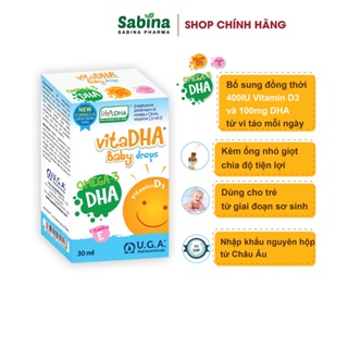 VitaDHA Baby Drops Bổ sung D3 và DHA từ Châu Âu cho trẻ sơ sinh và trẻ nhỏ