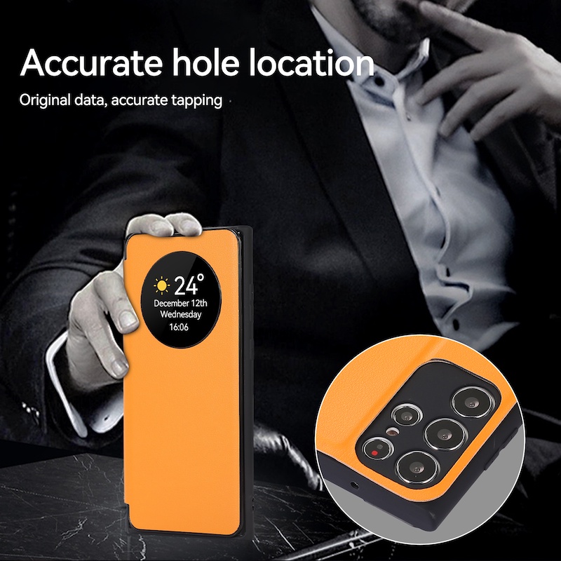 Bao Da Điện Thoại Nắp Lật Thông Minh Có Ngăn Đựng Thẻ Cho Samsung S23 Ultra S22 Ultra S21