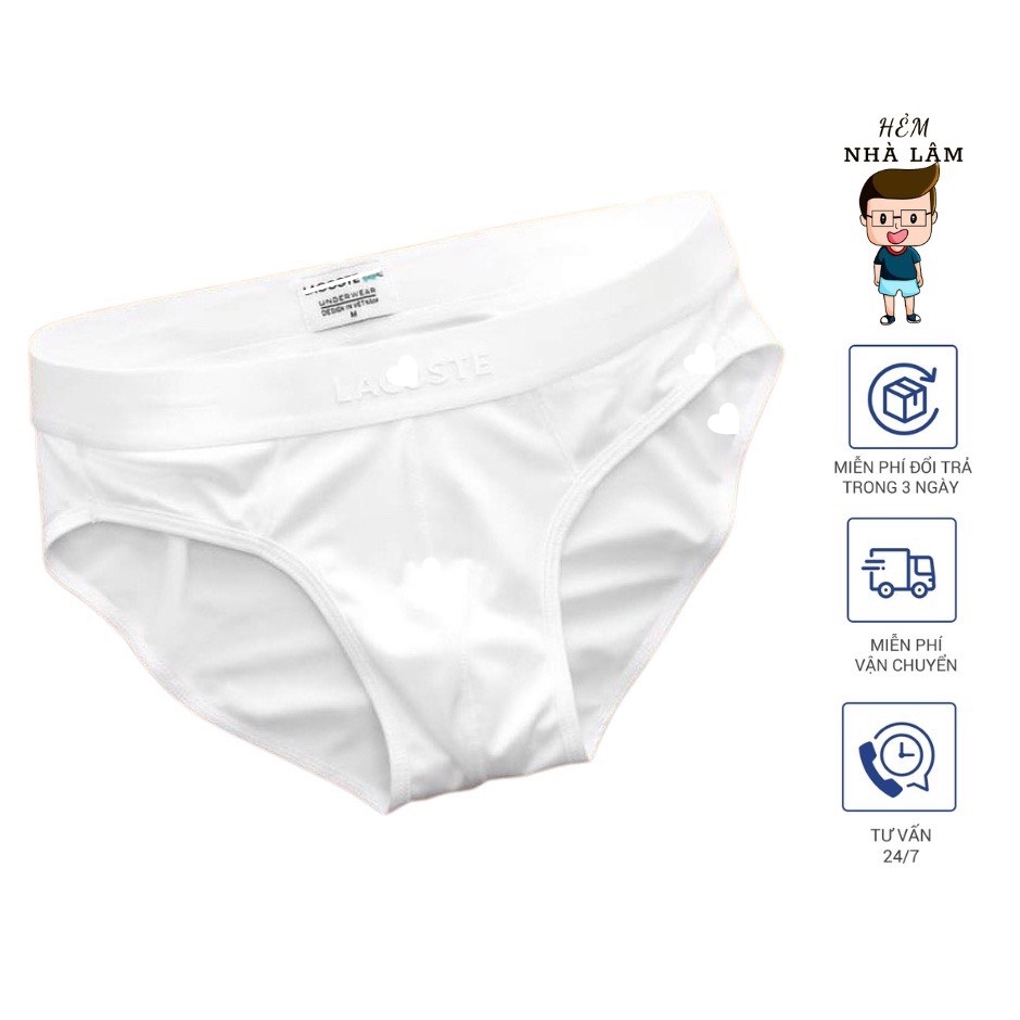 Quần Lót nam CHÉO/ quần Sịp chéo LA.COS.TE cotton thấm hút mồ hôi,không hầm bí,form dáng chuẩn phái mạnh
