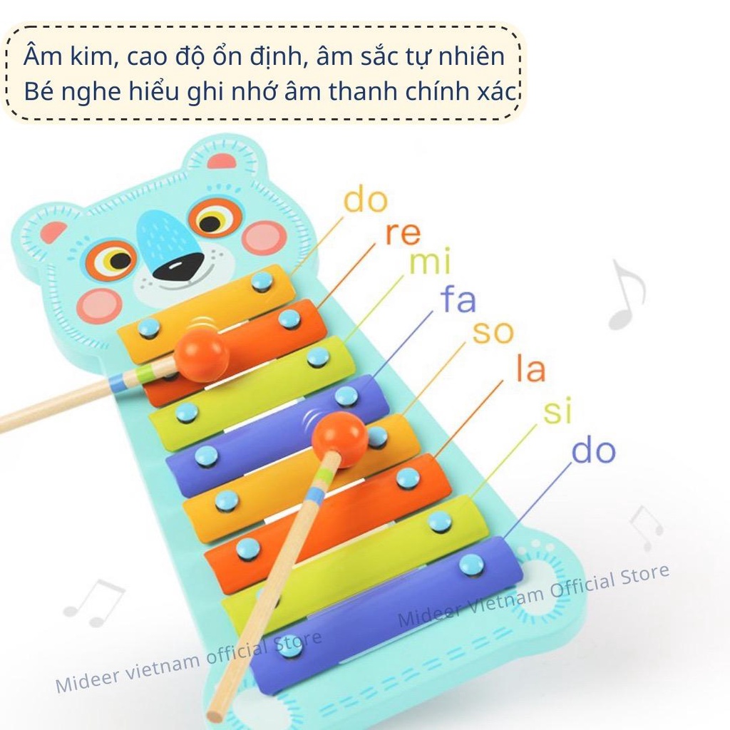 Đàn Xylophone 8 nốt Mideer Xylophone gõ âm thanh chuẩn cho bé