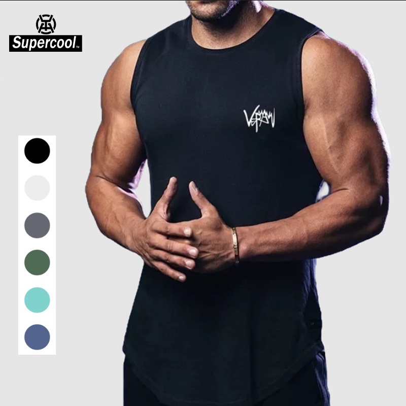 #SupercooL# Áo Thun Ba Lỗ Thể Thao Nam Áo Sát Nách Chuẩn Form Tank Top Big Size Phong Cách âu Mỹ Streetwear Thương Hiệu In Họa Tiết Côtton Cao Cấp Vải Thoáng Nhanh Khô Thấm Hút Mồ Hôi Tốt Trơn Co Giãn Nhiều Màu Chạy Bộ Chuyên Thể Dục Bóng Rổ Gym