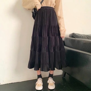 [ ORDER ] Chân váy nhung xếp ly Ulzzang - Váy đi học ( Có ảnh thật )