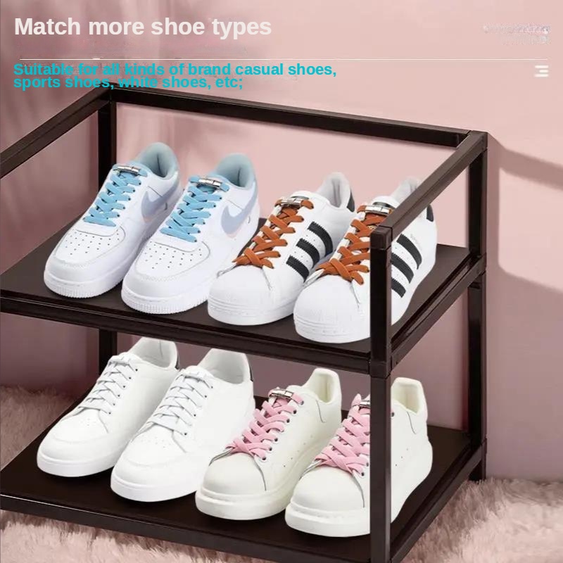 1 Cặp Dây Buộc Giày Co Giãn Không Cần Khóa 8MM