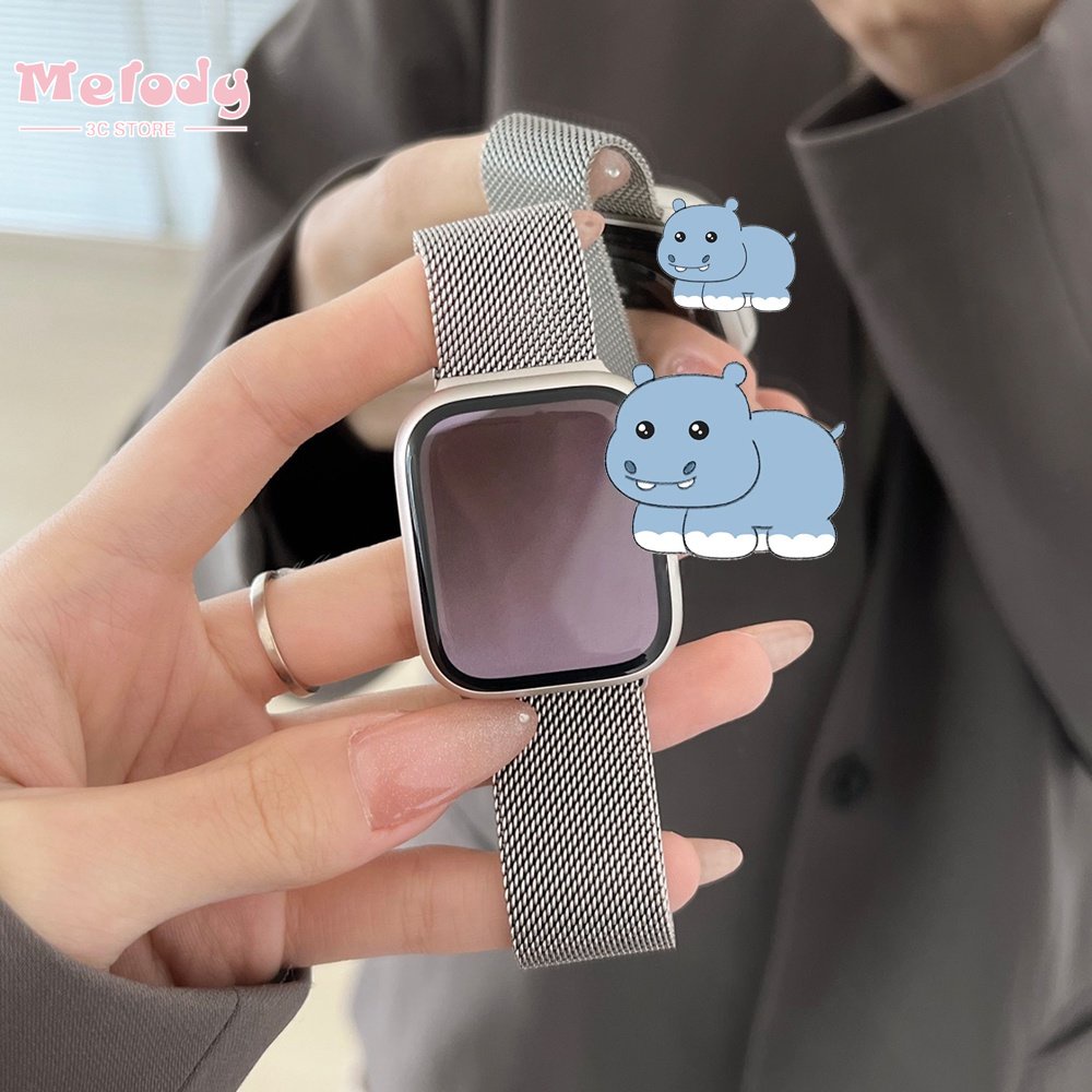 Dây Đeo Kim Loại Từ Tính Cho Đồng Hồ Thông Minh iwatch ultra 49mm 8 7 se 6 5 4 3 45mm 41mm 44mm 40mm 42mm 38mm