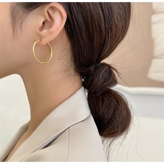 Bông Tai Nữ Khoen Tròn Basic Titan Không Han Rỉ TT4575