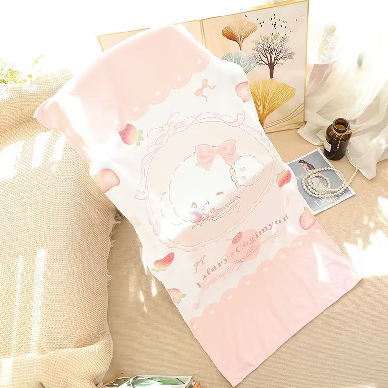 Sam Sanrio Khăn Tắm Cỡ Lớn Nhanh Khô Họa Tiết Dâu Tây Kuromi Melody Purin Cinnamoroll Mùa Hè