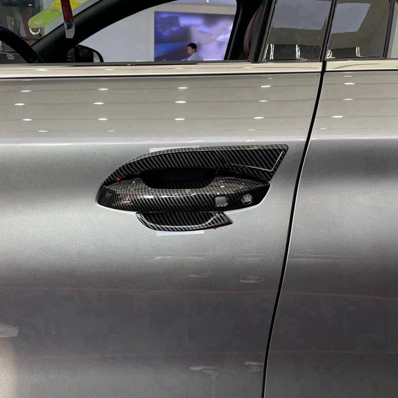 Vỏ Bọc Tay Nắm Cửa Bên Ngoài Bằng Sợi Carbon Cho BYD Atto 3 Yuan Plus 2022 2023 RHD