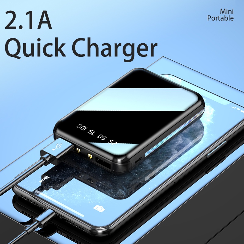 Pin Sạc Dự Phòng Mini 50000mAh Có Màn Hình LED Hiển Thị Cho Xiaomi Iphone Samsung