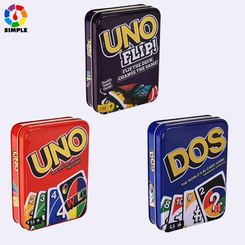 Trò chơi hộp sắt UNO Wild / UNO Flip / DOS Classic