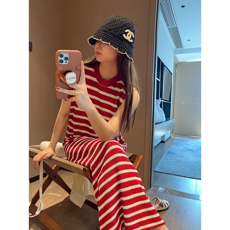 Đầm Dài Qua Gối Không Tay Phong Cách Trẻ Trung Thanh Lịch Dành Cho Nữ