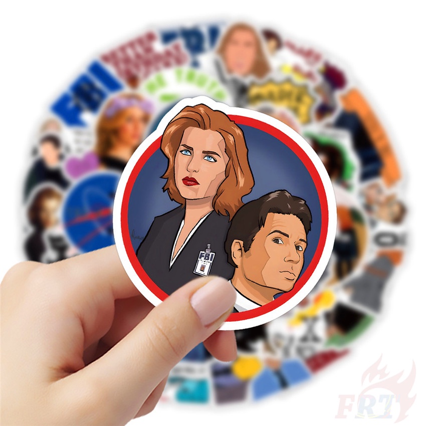 ❉ Miếng Dán Trang Trí Hình Chữ X-Files Độc Đáo ❉ Bộ 50 Sticker Chống Thấm Nước Họa Tiết Doodle Hợp Thời Trang