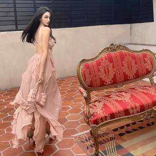 Đầm Chiffon Sát Nách Hở Lưng Thanh Lịch Hợp Thời Trang