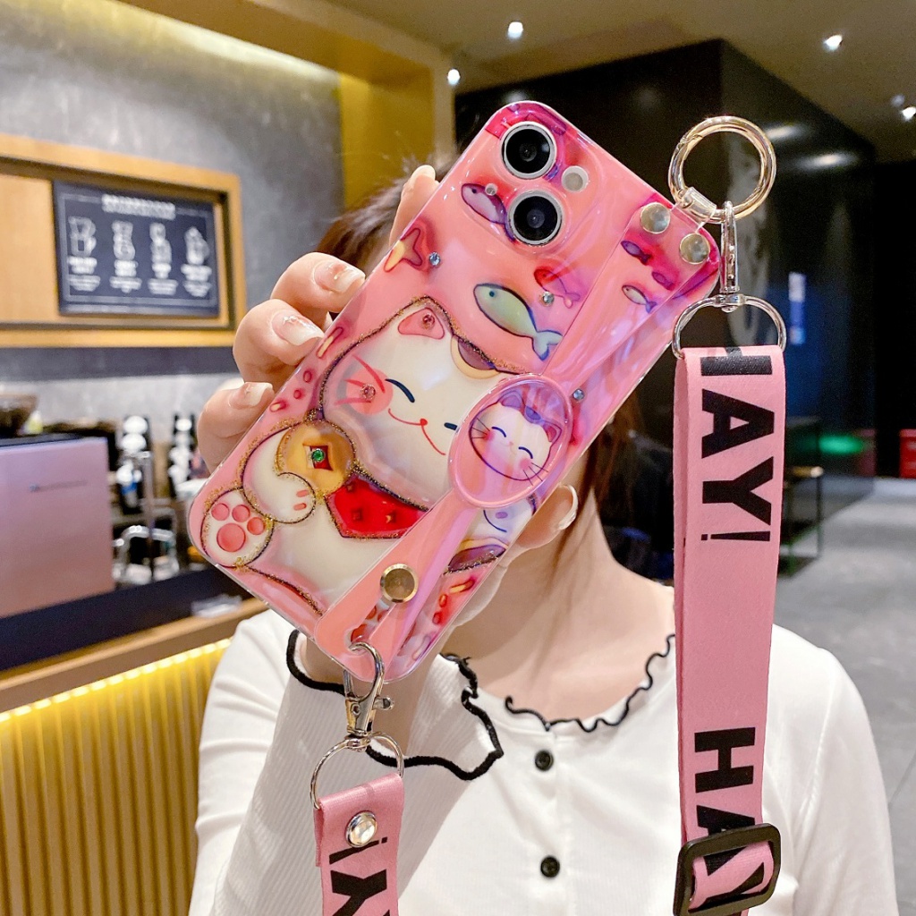 Ốp Lưng Hình Mèo Cầu Tài Nhiều Mẫu Mã Cho Điện Thoại iPhone X Xr Xsmax 11 12 13 14 Pro Max