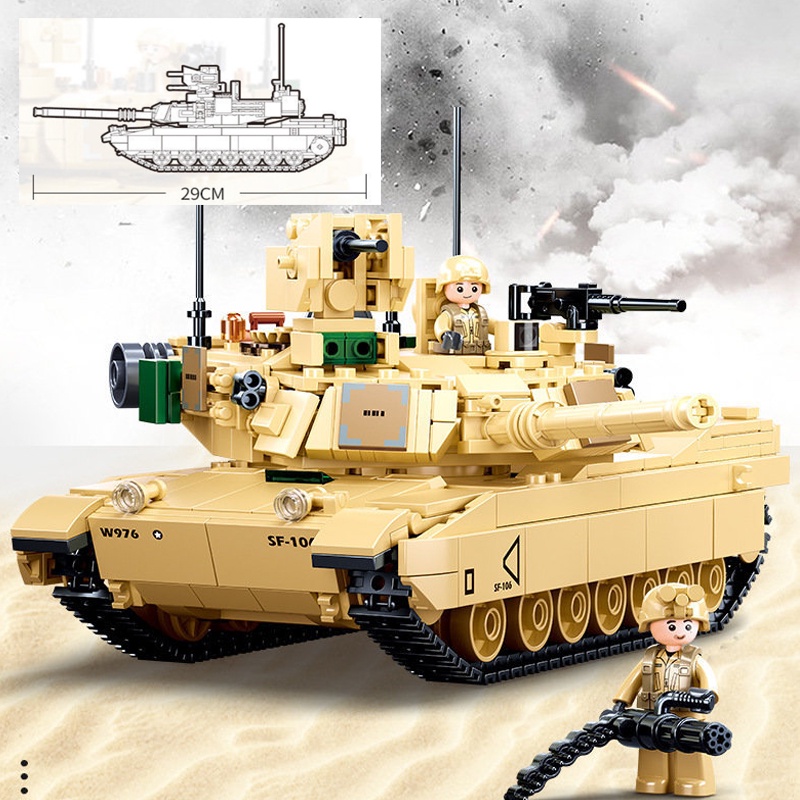 Đồ Chơi Lắp Ráp Xe Tăng Quân Đội m1a2 m1a2 Cho Bé Trai