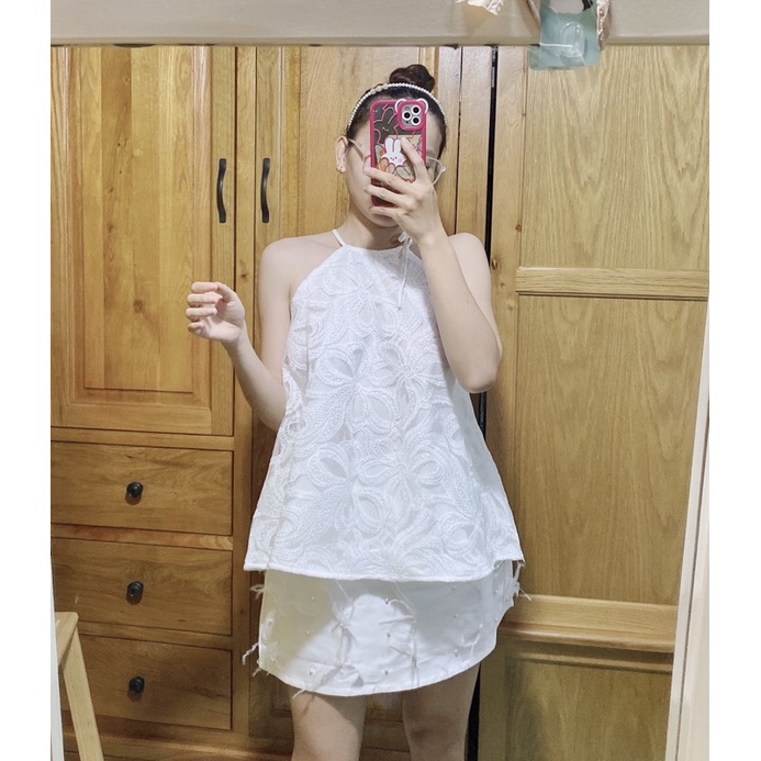 Áo yếm ren nơ TK1640