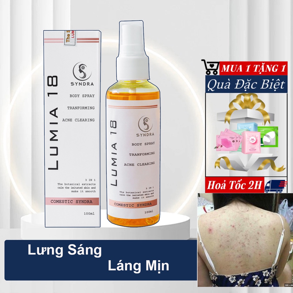 Xịt mụn lưng ngực Syndra giảm mụn, mờ thâm, sáng da hiệu quả