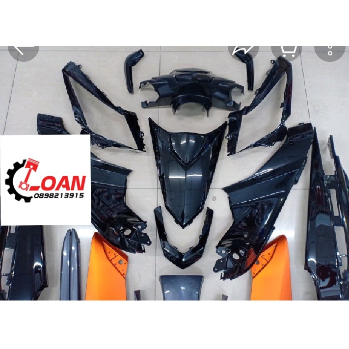 Dàn áo AB thái Đen Cam  hàng zin chính hãng Honda Thái  _ shop phụ tùng honda