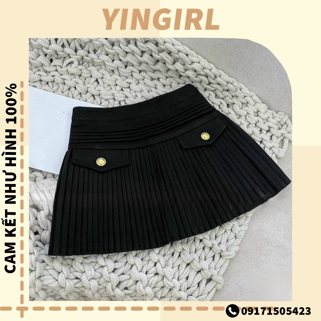 Chân váy Xếp Ly 2 Túi Trước siêu hot 2023 CV26  Phân Phối Bởi YinGirl