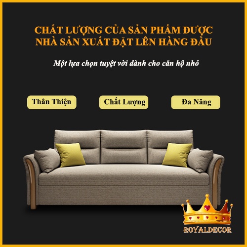 [BÁN CHẠY] Giường gấp gọn thông minh ROYALDECORHN sofa giường phòng khách đa năng khung thép, giường xếp đệm cao su | BigBuy360 - bigbuy360.vn