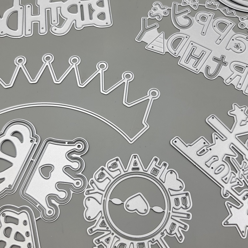 Khuôn Cắt Giấy Kim Loại Hình Chữ Happy birthday