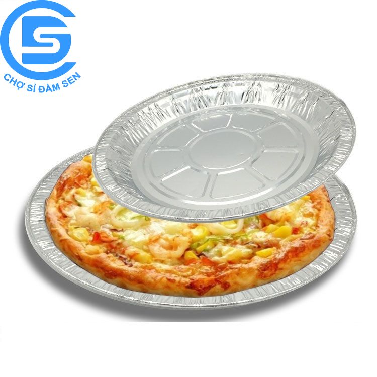 Set 10 dĩa bạc 20cm (đáy cạn) để nồi chiên không dầu, lót lò nướng, khuôn bạc đa năng G419-diabacdep