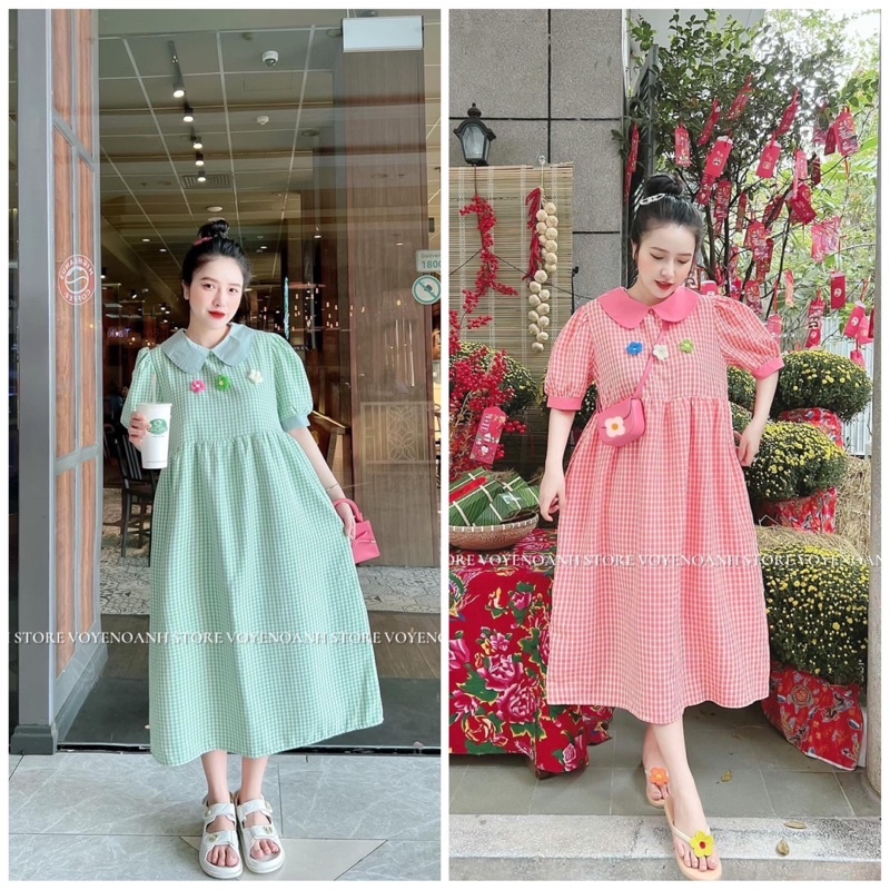 🔥🔥FRRSHIP🔥VÁY HOA NGỰC CỔ BÈO SIÊU XINH .2 MÀU CHUẨN ẢNH CHỊ EM NHA