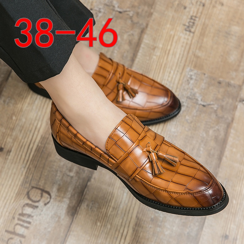 Giày Lười Da Mềm Phong Cách Vintage Cho Nam, Size 38-46