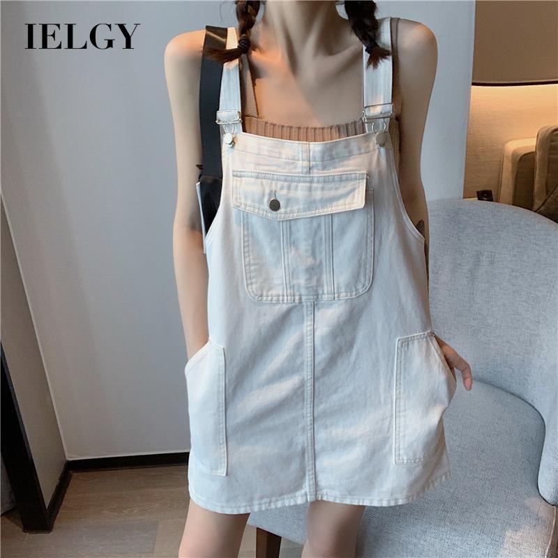 IELGY Đầm Dáng Rộng Thiết Kế Đơn Giản Phong Cách retro Cho Nữ