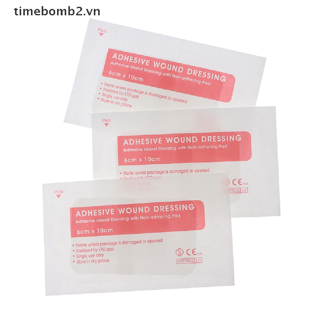 Set 10 Băng Keo Dán Vết Thương Thoáng Khí 6 * 10cm