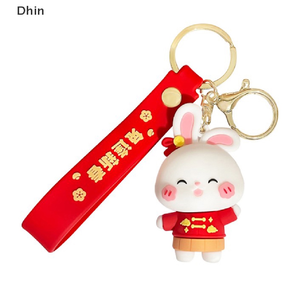 1 Móc Khóa Xe Hơi Hình Thỏ Hoạt Hình Đáng Yêu