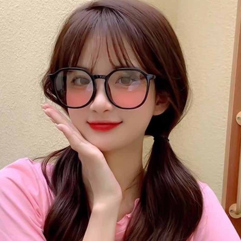 Kính Mát Gọng Tròn Màu Gradient Chống Ánh Sáng Xanh Thời Trang Hàn Quốc Cho Nữ