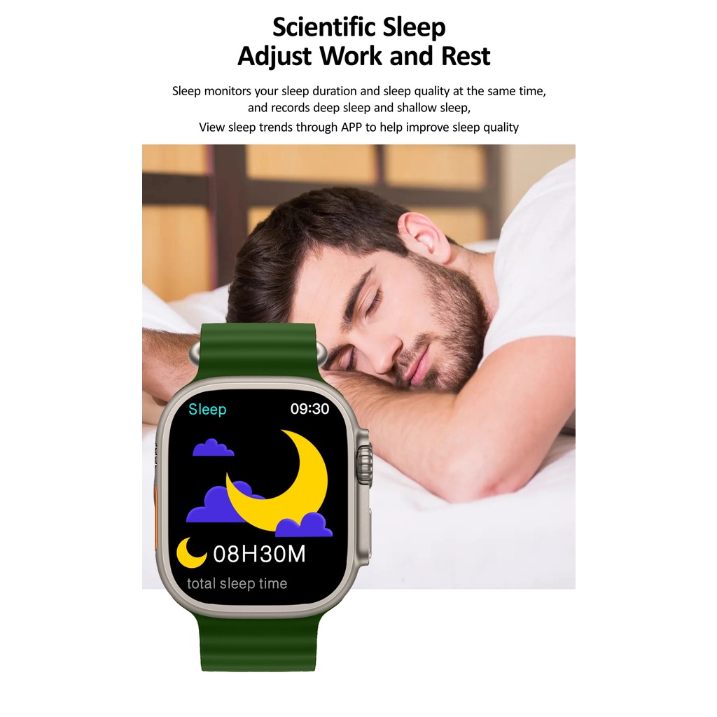 Đồng Hồ Thông Minh AMOLED 2.12 "Màn Hình HD NFC Hi-Fi Hỗ Trợ Gọi Điện Thoại Thông Minh HK8 Pro Max Ultra 2023