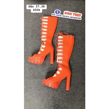 Boot ống màu cam