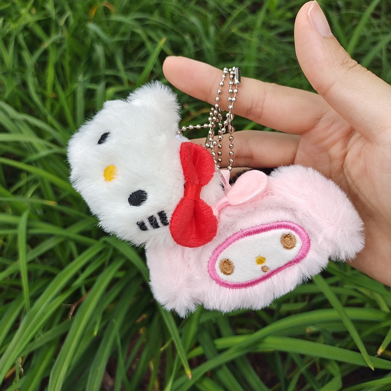 SANRIO Móc Khóa Hình Mèo Hello Kitty Bằng Bông Dễ Thương