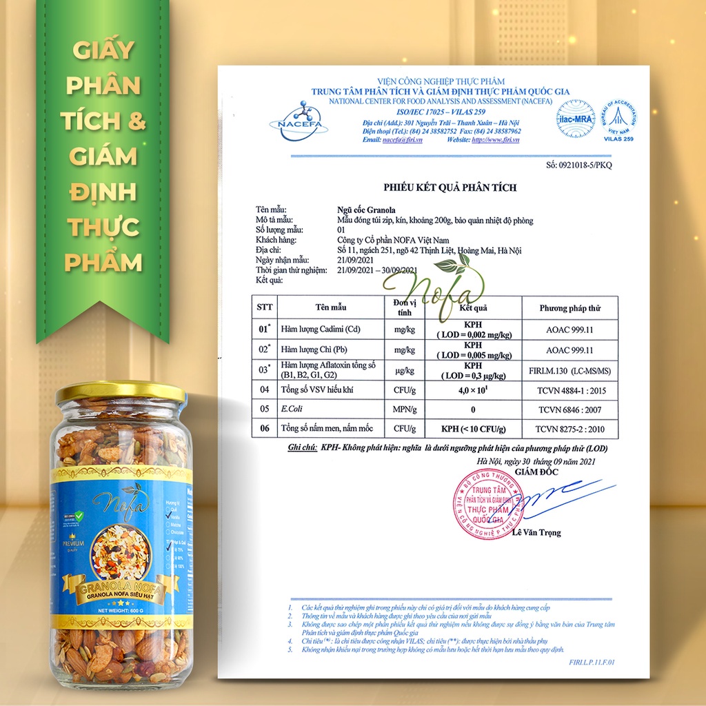 Yến mạch cán vỡ Nofa Healthy Food, túi 500g ngũ cốc giảm cân Ăn kiêng healthy