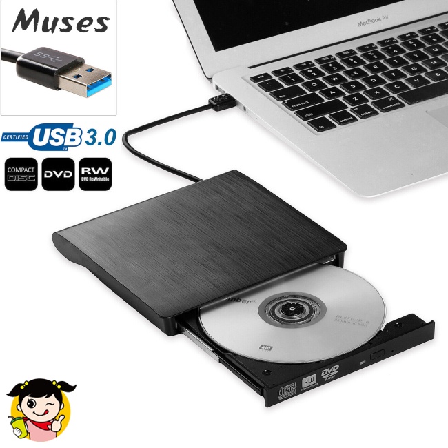 Đầu Đọc Đĩa Dvd Rw Cd Kết Nối Usb 3.0 5gbps Cho Laptop